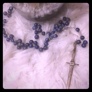 Pamela Love Rosary Necklace in Blue